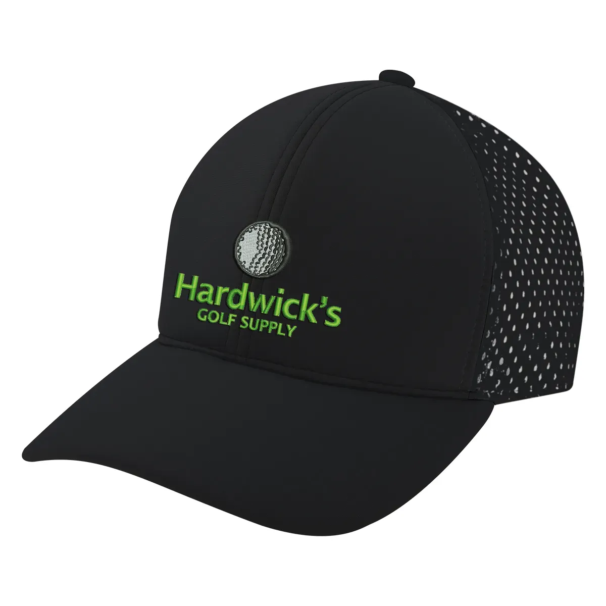 Custom logo hats and caps for promotional use.